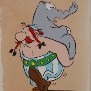 Otto Waalkes - SALUT LES COPAINS - Original Pigmentgrafik auf Leinwand