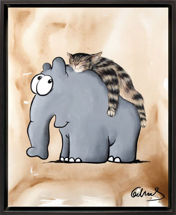 Otto Waalkes - SCHMITZ' KATZE V - ORIGINAL Pigmentgrafik auf Leinwand