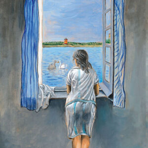 Otto Waalkes - ZIMMER MIT AUSBLICK - ORIGINAL PIGMENTGRAFIK AUF LEINWAND