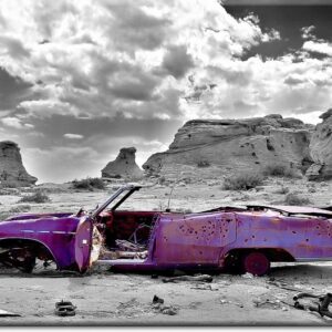 modernes Leinwandbild - Pink Cadillac-40 x 50 cm