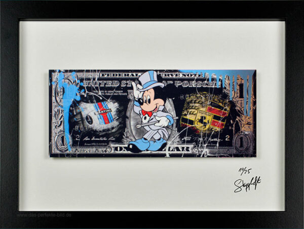 SKYYLOFT - Porsche Micky Dollar - Bild mit Museumsglas und Bilderrahmen