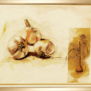 Stefan Kiefer - Knoblauch - Originalgemälde auf Leinwand gerahmt