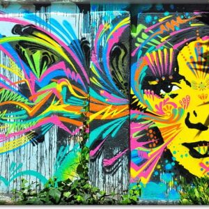 Street Art Straßenkunst modernes Leinwandbild -20 x 30 cm