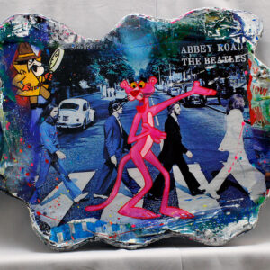 Tanja Kiesewalter - HELLO ABBEY ROAD - Unikat Collage auf Alu-Dibond