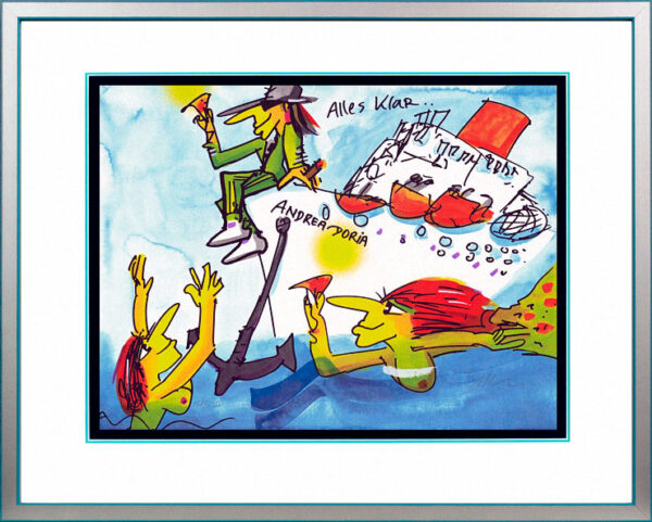 Udo Lindenberg  Alles klar - ANDREA DORIA -  original Grafik handsigniert