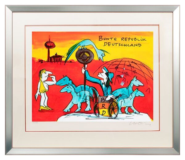 Udo Lindenberg BUNTE REPUBLIK DEUTSCHLAND - original Grafik handsigniert