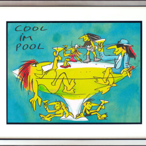 1 Udo LINDENBERG COOL im POOL Version 2023 - original Grafik handsigniert