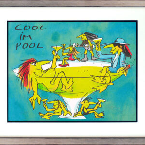 1 Udo LINDENBERG COOL im POOL Version 2023 - original Grafik handsigniert