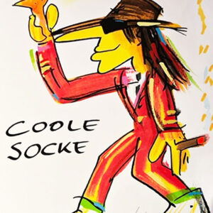 Udo Lindenberg - COOLE SOCKE - handsignierte Original Grafik