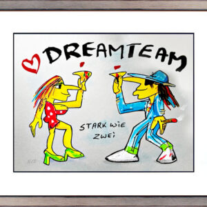 Udo Lindenberg DREAMTEAM - STARK WIE ZWEI - Silver Edition - original Siebdruck...