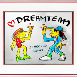 Udo Lindenberg DREAMTEAM - STARK WIE ZWEI - Silver Edition - original Siebdruck...