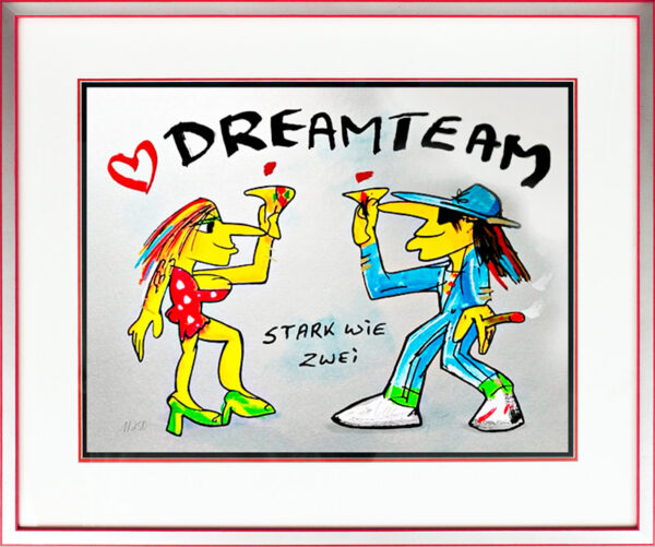 Udo Lindenberg DREAMTEAM - STARK WIE ZWEI - Silver Edition - original Siebdruck...