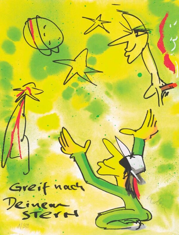 Udo Lindenberg GREIF NACH DEINEM STERN - Edition 2023 - original Siebdruck