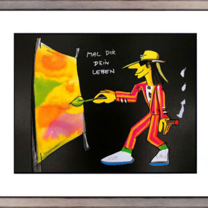 Udo Lindenberg - MAL DIR DEIN LEBEN - handsignierte Original Grafik