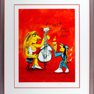 Udo Lindenberg SIE SPIELTE CELLO - original Grafik