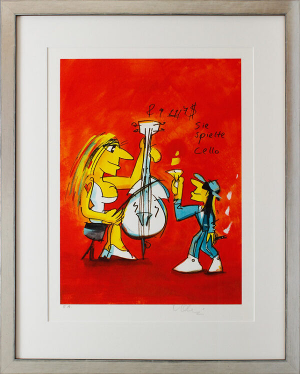 Udo Lindenberg SIE SPIELTE CELLO - original Grafik