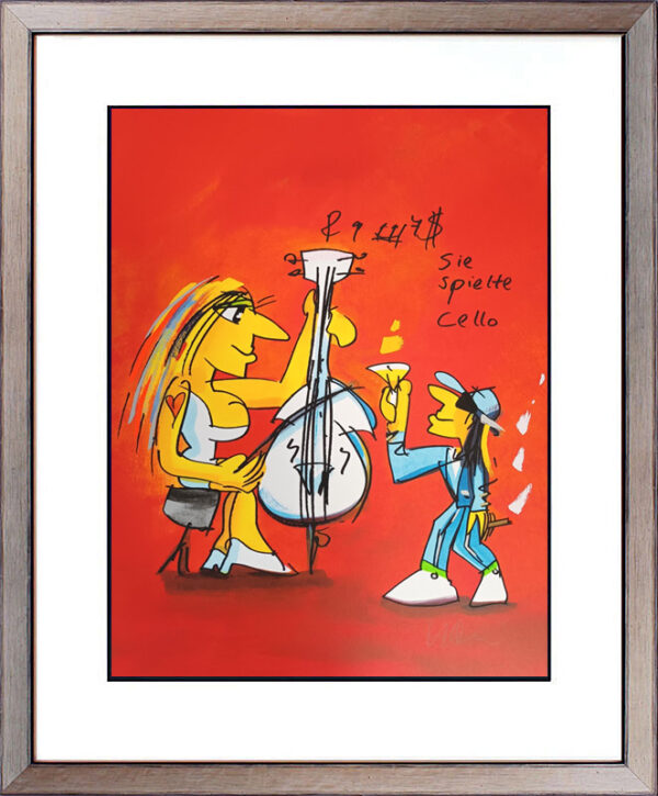 Udo Lindenberg SIE SPIELTE CELLO - Edition 2023 - original Siebdruck