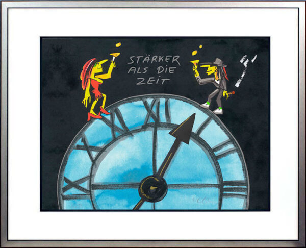 Udo Lindenberg STÄRKER ALS DIE ZEIT - original Grafik handsigniert