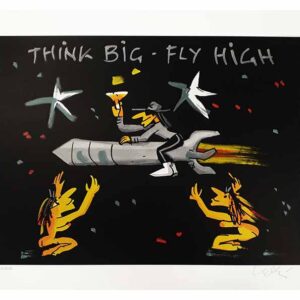 Udo Lindenberg THINK BIG - FLY HIGH - original Grafik handsigniert