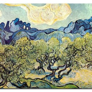 Vincent van Gogh - Landschaft mit Olivenbäumen-50 x 70 cm
