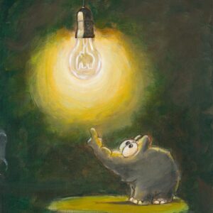 Otto Waalkes - ERLEUCHTUNG - Original Pigmentgrafik auf Leinwand handsigniert