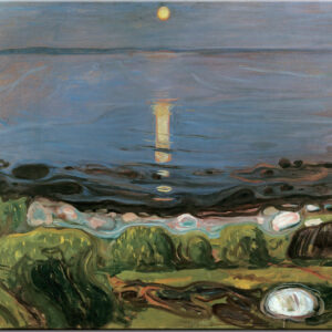 Edvard Munch Bilder - Summer night by the beach - Hochwertiges Leinwandbild