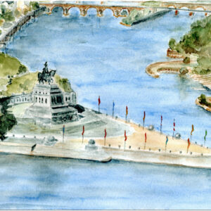 Koblenz Deutsches Eck - E. Girmann - Leinwandbild