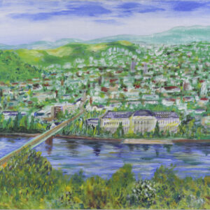 Koblenz Blick aufs Schloss  - E. Girmann - Leinwandbild