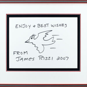 James Rizzi - RIZZI BIRD - original Autogramm mit Zeichnung - UNIKAT