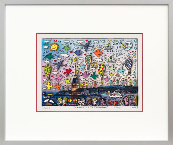 James Rizzi - CRUISE ME TO ISTANBUL - Original 3D Bild HANDSIGNIERT