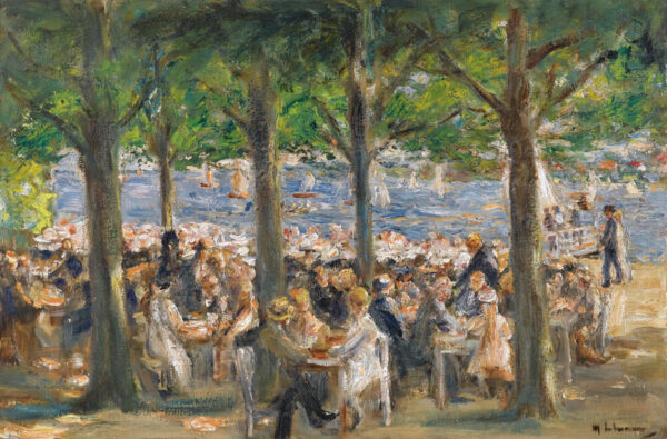 Max Liebermann  - Gartenlokal - Leinwandbild