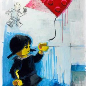 John McCormack - With Ballon - original Pigmentgrafik auf Leinwand handsigniert
