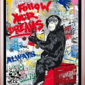 1 Mr. Brainwash Bilder - EVERYDAY LIFE - AFFE Unikat handsigniert SILBERZERTIFIK...