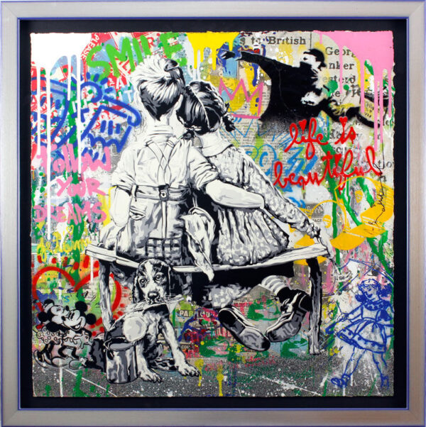 Mr. Brainwash Bilder - LIFE IS BEAUTIFUL - Unikat - handsigniert