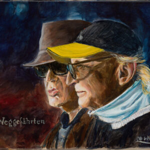 Otto Waalkes Bilder - WEGGEFÄHRTEN VI - original Pigmentgrafik auf Leinwand