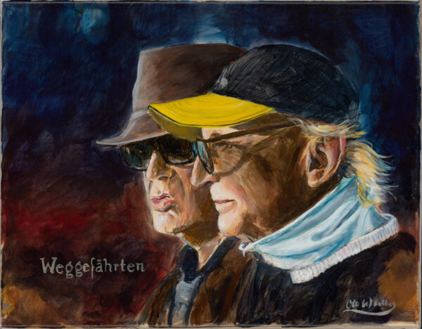 Otto Waalkes Bilder - WEGGEFÄHRTEN VI - original Pigmentgrafik auf Leinwand