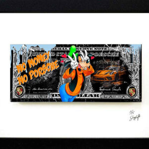 SKYYLOFT Bilder - Goofy Dollar - No Money No Porsche - Bild mit Museumsglas und ...