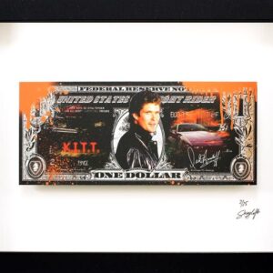 SKYYLOFT Bilder - KNIGHT RIDER Dollar - Bild mit Museumsglas und Bilderrahmen