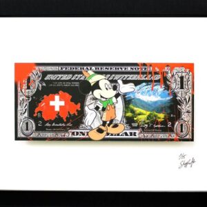 SKYYLOFT Bilder - SWITZERLAND Dollar - Bild mit Museumsglas und Bilderrahmen