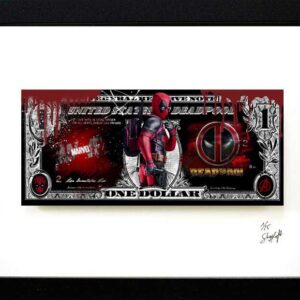 SKYYLOFT Bilder - Deadpool Dollar - Bild mit Museumsglas und Bilderrahmen