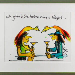 Udo Lindenberg UNIKAT -  ICH GLAUB SIE HABEN EINEN VOGEL - handsigniert