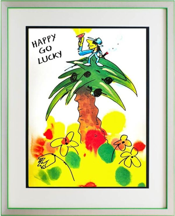 Udo Lindenberg Bilder  - HAPPY GO LUCKY - Original Grafik handsigniert