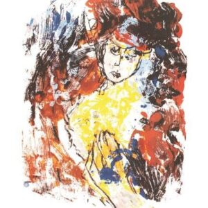 Armin Mueller-Stahl - Frau mit Hut - Original Lithografie - limitiert und handsi...