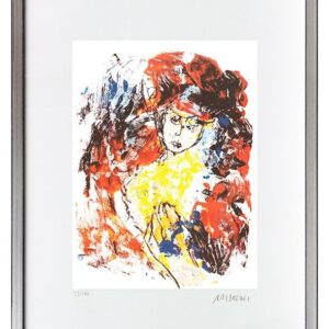 Armin Mueller-Stahl - Frau mit Hut - Original Lithografie - limitiert und handsi...