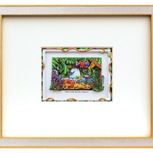 Branko - THE LION SLEEPS TONIGHT - Original 3D Bild handsigniert-silber-gold