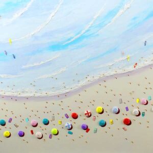 CASIMIRO - Vamos a la playa - original Gemälde auf Leinwand