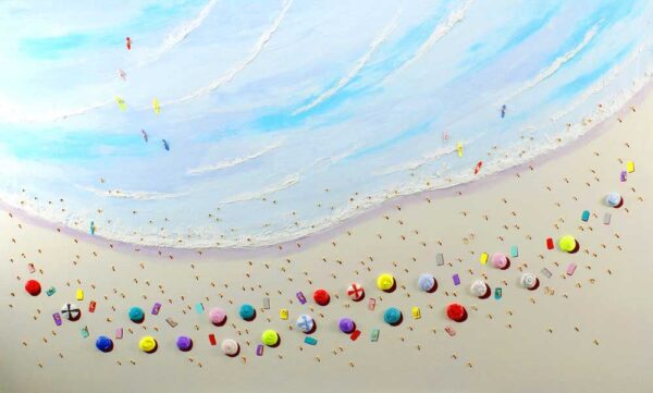 CASIMIRO - Vamos a la playa - original Gemälde auf Leinwand