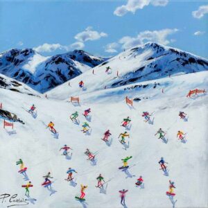 Paola Cassais - ABFAHRT - original Gemälde auf Leinwand
