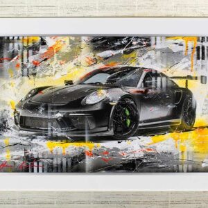 Christian Henze Bilder - PORSCHE GT3RS - original Mischtechnik auf Aluminium