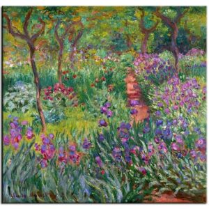 Claude Monet Bilder - Irisgarten in Giverny-80 x 80 cm